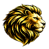 Golden Lion Head Illustration