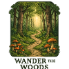 Waldpfad Wander durch den Wald