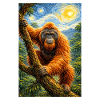 Orangutan Starry Night Style