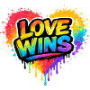 Love Wins Regenbogen Statement für Pride