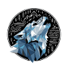 Wolf Geometric Mountains Nature