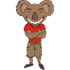 Cheerful Koala Crossed Arms