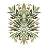 Feuilles Mandala Vert