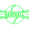 Neon Baseball Emblem Retro