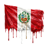 Schmelzende Peru-Flagge Kunst