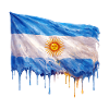 Argentinische Flagge Tropfkunst