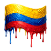 Drapeau colombien tombe
