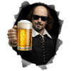 William-Shakespeare with beer