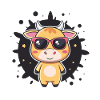 Kawaii cow sunglasses