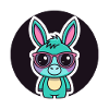 Little Donkey Turquoise Glasses Fun