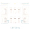 Dolmabahce Palast Silhouette Istanbul , Zeichnung