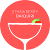Strawberry Daiquiri Cocktail - Flat Colour Design