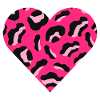 Pink Leopard Print Heart