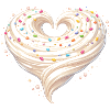Cream Heart Baking Sweet Design