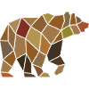Geometric Bear from Mosaic Polygon
