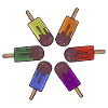 Rainbow Frozen pop Circle