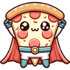 Pizza Hero Kawaii Cape Superhero Pizza Pizzeria