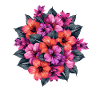 Spring hibiscus bouquet