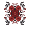 Red Roses Symmetry Pattern