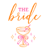 THE BRIDE! Cocktail glass with bow