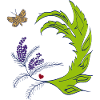 Lavender wreath with butterfly