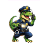 Dino as a policeman