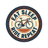 Eat Sleep Ride Repeat Bicycle Motif