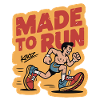 Made to Run Retro Cartoon