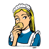 Maid and Cookie Pop Art
