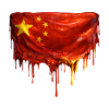 Dripping China Flag Art