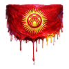 Kyrgyzstan Flag in Teardrop Style