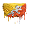 Tavolozza di colori della bandiera dei draghi in Bhutan