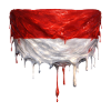 Dripping Indonesian flag