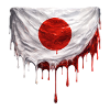 Dripping Japan Flag Art
