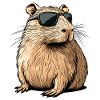Capybara with sunglasses