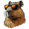 Capybara with sunglasses