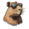 Capybara with sunglasses