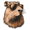 Capybara with sunglasses