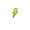 Yellow lightning bolt icon