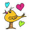 Bird Heart Comic Birds Funny