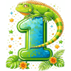 Jungle Gecko 1 Birthday