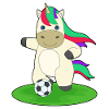 Unicorn Calciatore Sport Calcio