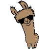 Cool Llama Alpaca Sunglasses Smiling Funny