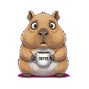 Its Fine Im Fine Coffee Capybara Humor