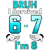 8th Birthday Boy Outfit I`m 8 Year Old Six Seven