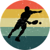Pickleball player motif around pickleball athlete