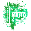Green Trumpet Splatter Music