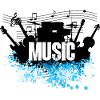 Music Splash Grunge Typography