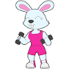 Bunny Bodybuilder Dumbbells Bodybuilding