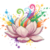 Leuchtende Lotusfarben Explosion